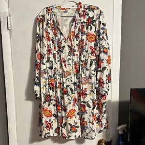 Old Navy Multicolor Floral V-Neck Dress
